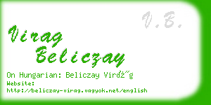 virag beliczay business card